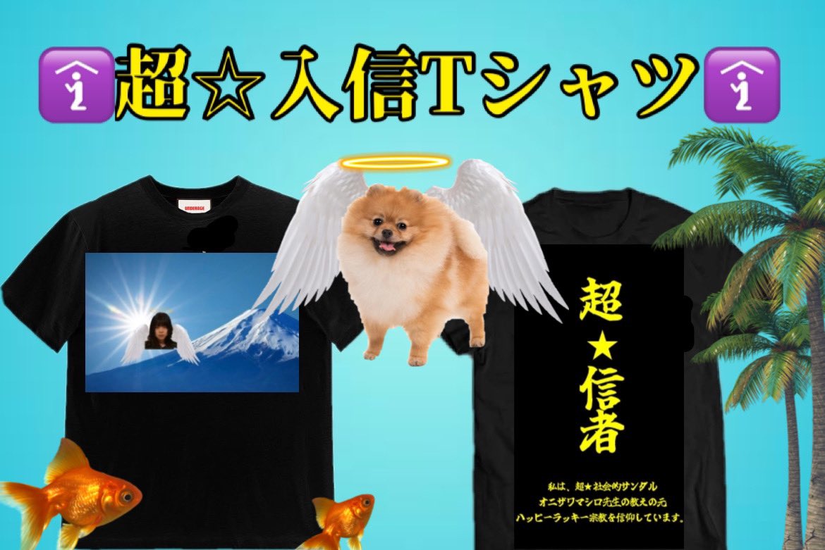✡️超☆生命水(Tシャツ付き)販売✡️ 超☆社会的サンダル ハッピー