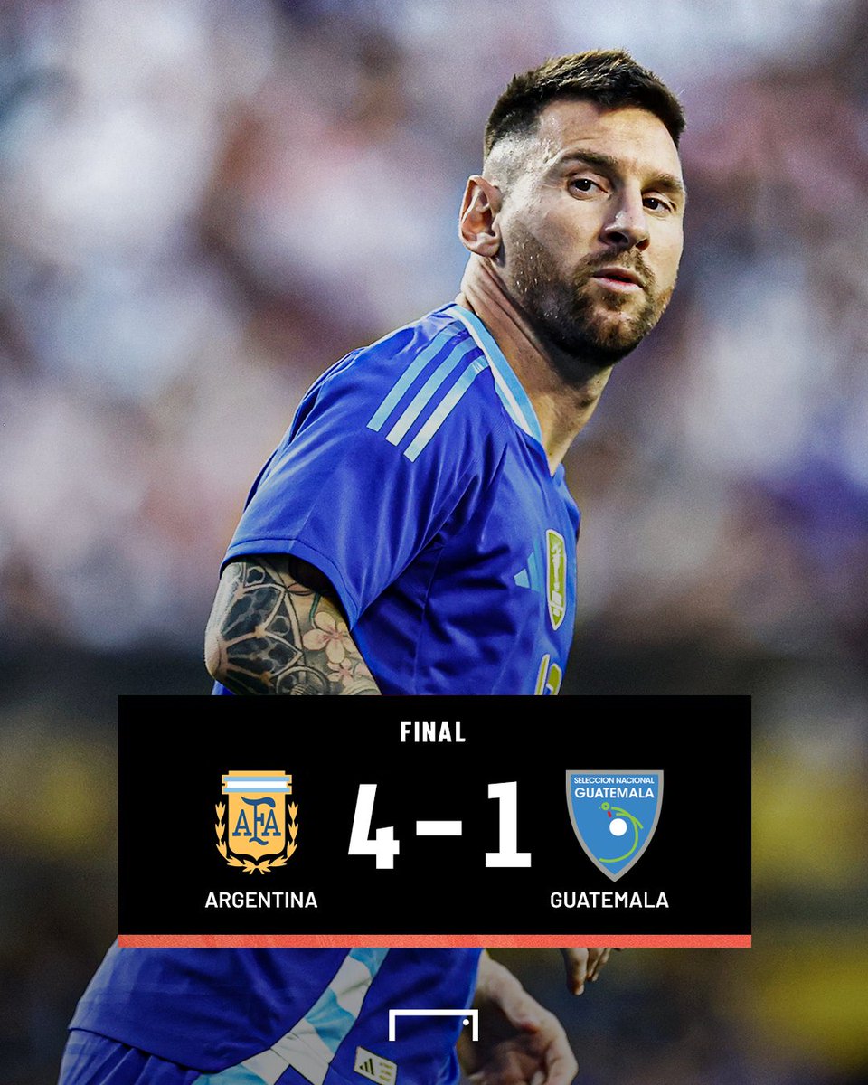 ¡Final del encuentro! ⏰

La Albiceleste gana con dobletes de Messi y Lautaro en partido de preparación para la Copa América 🏆
