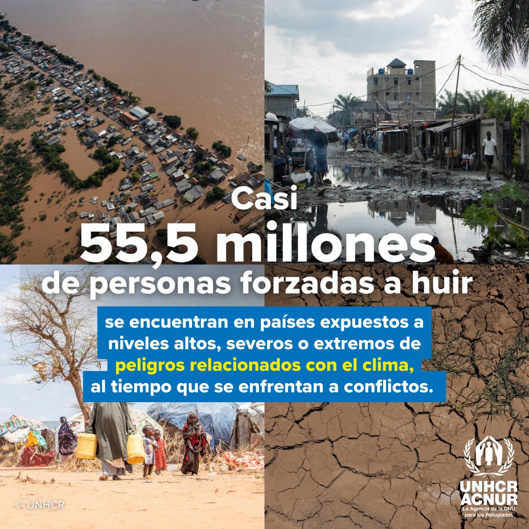 Cualquiera puede verse afectado por el cambio climático.
Cualquiera puede verse forzado a abandonar su hogar.
Imagina enfrentarte a ambas cosas.

Esta es la realidad de millones de personas #ForzadasAHuir.

Conoce más en el informe #TendenciasGlobales: bit.ly/3X50UgM