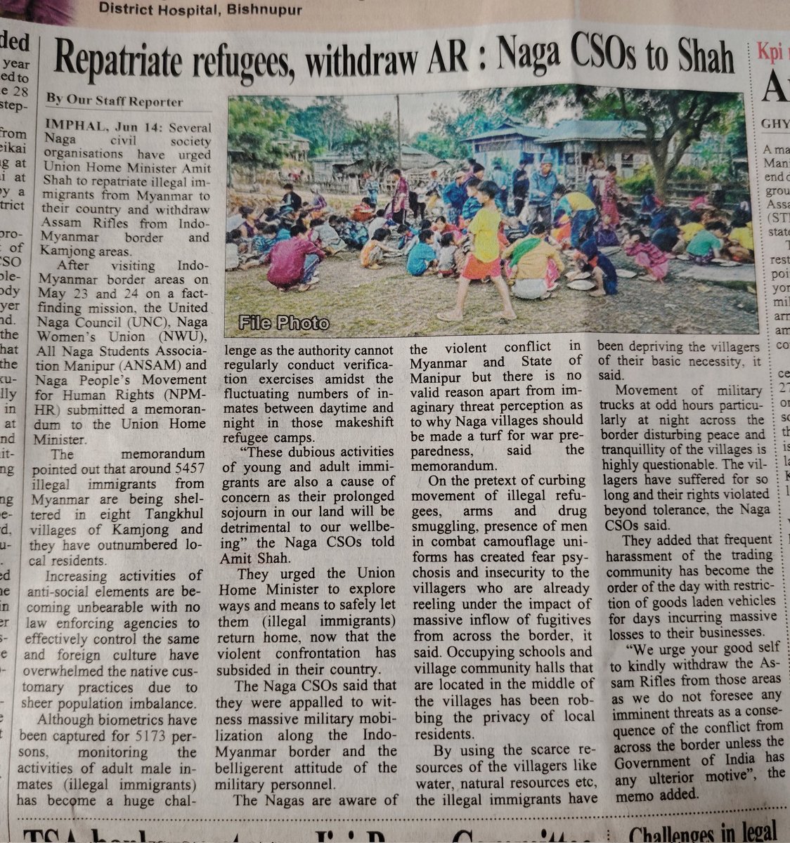 Those who are still confused about Manipur conflict and peddle religious angle, these are Christians nagas tribes demanding repatriation of illegal immigrants. The conflict is between citizens and illegals, state and Narcos traders. <a href="/meipat/">patricia mukhim</a> <a href="/IndEditorsGuild/">Editors Guild of India</a> <a href="/KaranThapar_TTP/">To the Point</a>