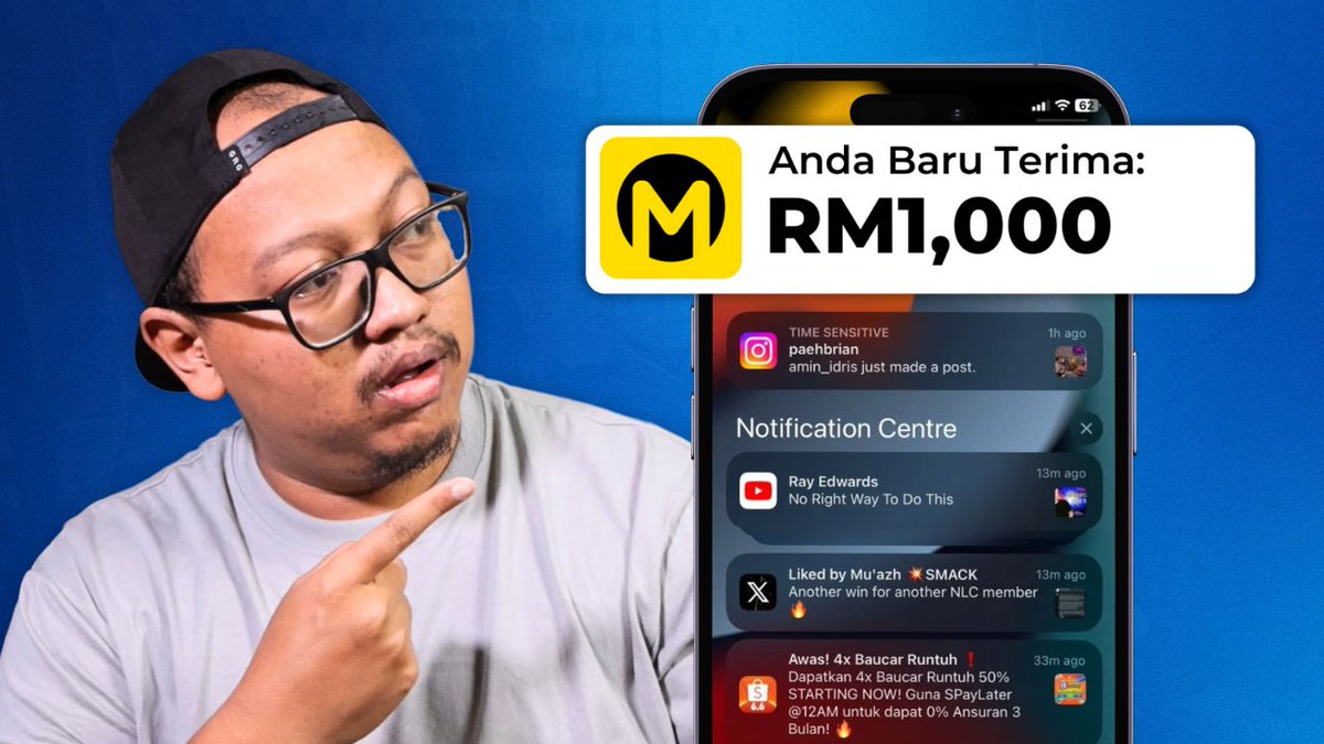 Zaman sekarang ni senang nak buat side income.

Tapi ada tak yang sesuai untuk yang kerja 9-5?

Dalam video hari ni, saya kongsikan 5 cara yang saya sendiri dah guna untuk buat side income.

Video penuh dekat tweet kedua.