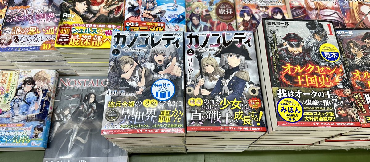 kuma_hachi_b1's tweet image. 【ポイント5倍本日まで】一二三書房・サーガフォレストさん・村井啓先生の「カノンレディ 砲兵令嬢戦記 第2巻」好評販売中！今日までポイント5倍です！（あ） #カノンレディ #村井啓 #Kome #八王子