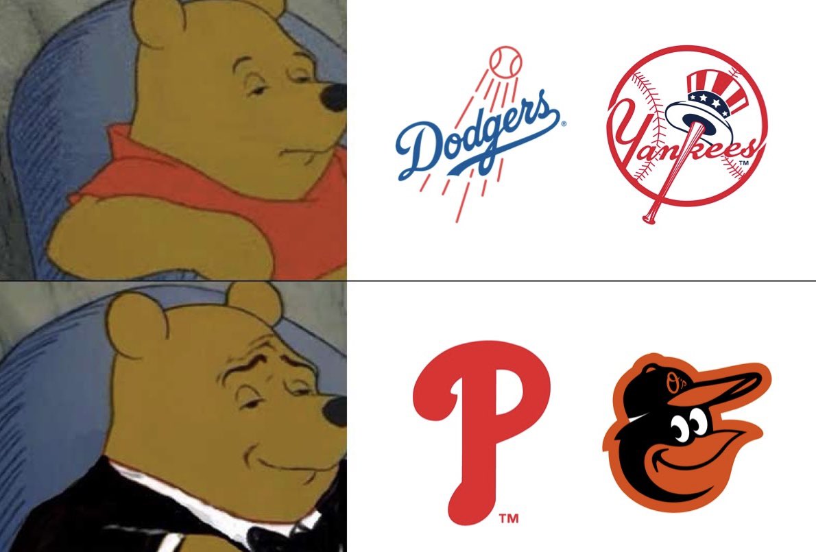 World Series that the MLB/Media want
Vs
World Series we deserve
#Phillies #Orioles #Yankees #Dodgers