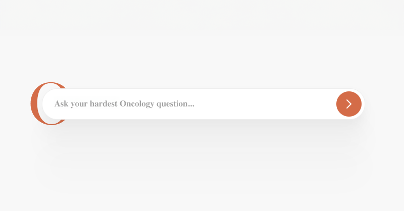 OpenEvidence's tweet photo. Think of your hardest Oncology question...