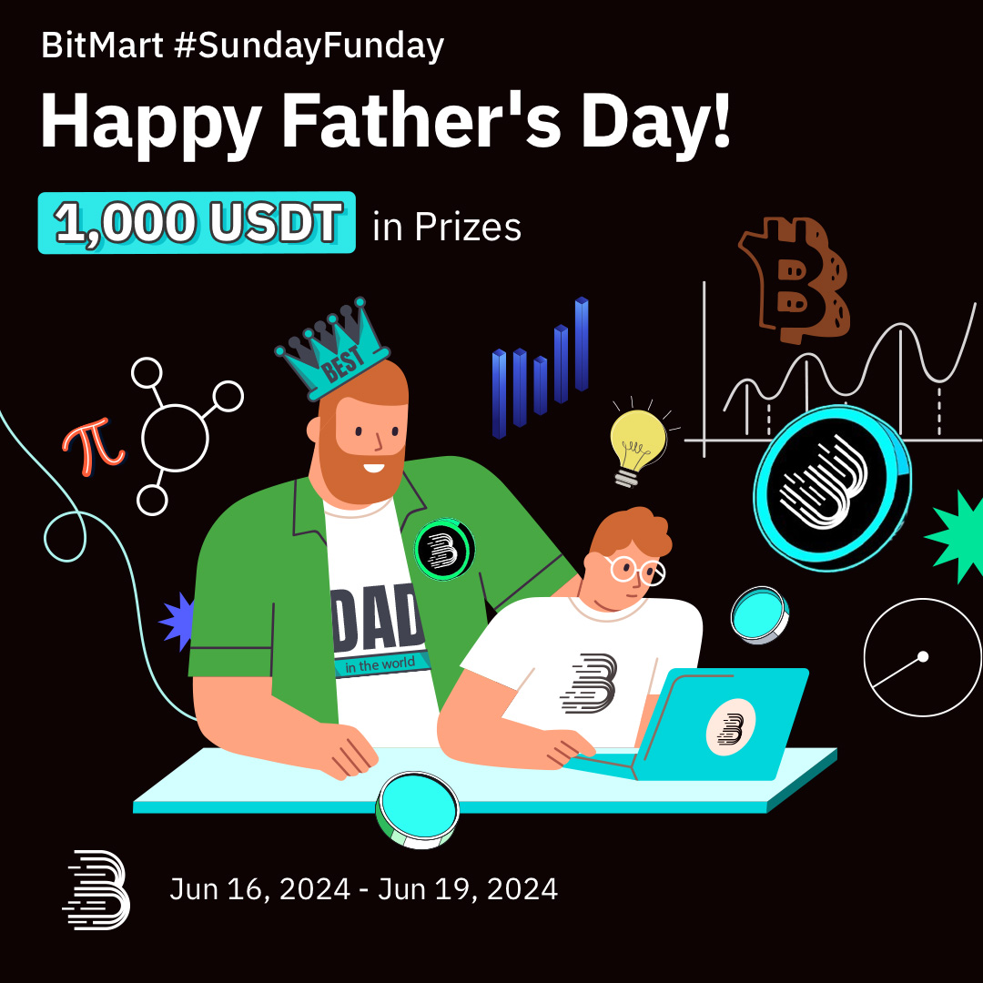 BitMartExchange's tweet photo. 🎉 Happy Father’s Day!

🧔‍♂️ Ready to make this day awesome and profitable? #BitMart’s giving away $1,000 to celebrate! 💸

To enter:
1️⃣Follow us
2️⃣QT with your best crypto tip or recommend a token for dad
3️⃣Fill: https://t.co/Riy0CC5oyF

#BitMart #FathersDay #giveaway https://t.co/C8DPvuR721