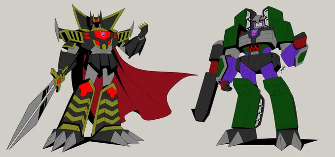 Commission for Necro of their takes on Galvatron and Megastorm!  