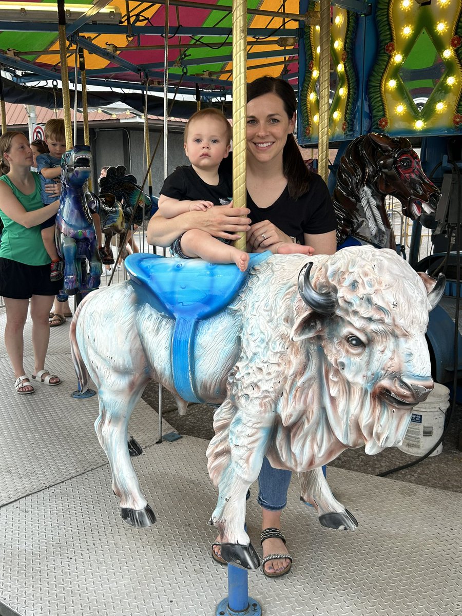 Hey <a href="/IanMunsick/">Ian Munsick</a>, look at my little man riding the white buffalo!!