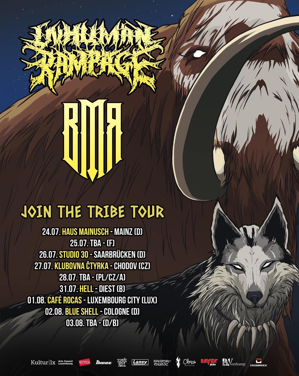 Nos vamos de nuevo a #Europa este verano! ☀️ 
BMR e Inhuman Rampage se unen una vez más para el “Join the Tribe tour 2024”! 
Faltan más fechas por anunciar, y preparados porque se viene mucho contenido para redes! 🤟