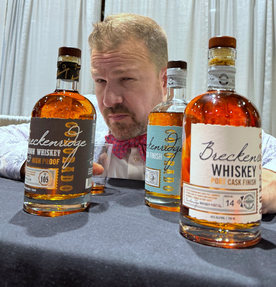 stomfischer's tweet photo. Are you a fan of Breckenridge #Bourbon? We recently poured these exquisite expressions at @CraftBeverage Expo in Reno, Nevada! Yes, just a few more sips for you to consider this #BourbonWeek and #NationalBourbonDay https://t.co/ahEdI6xk0K