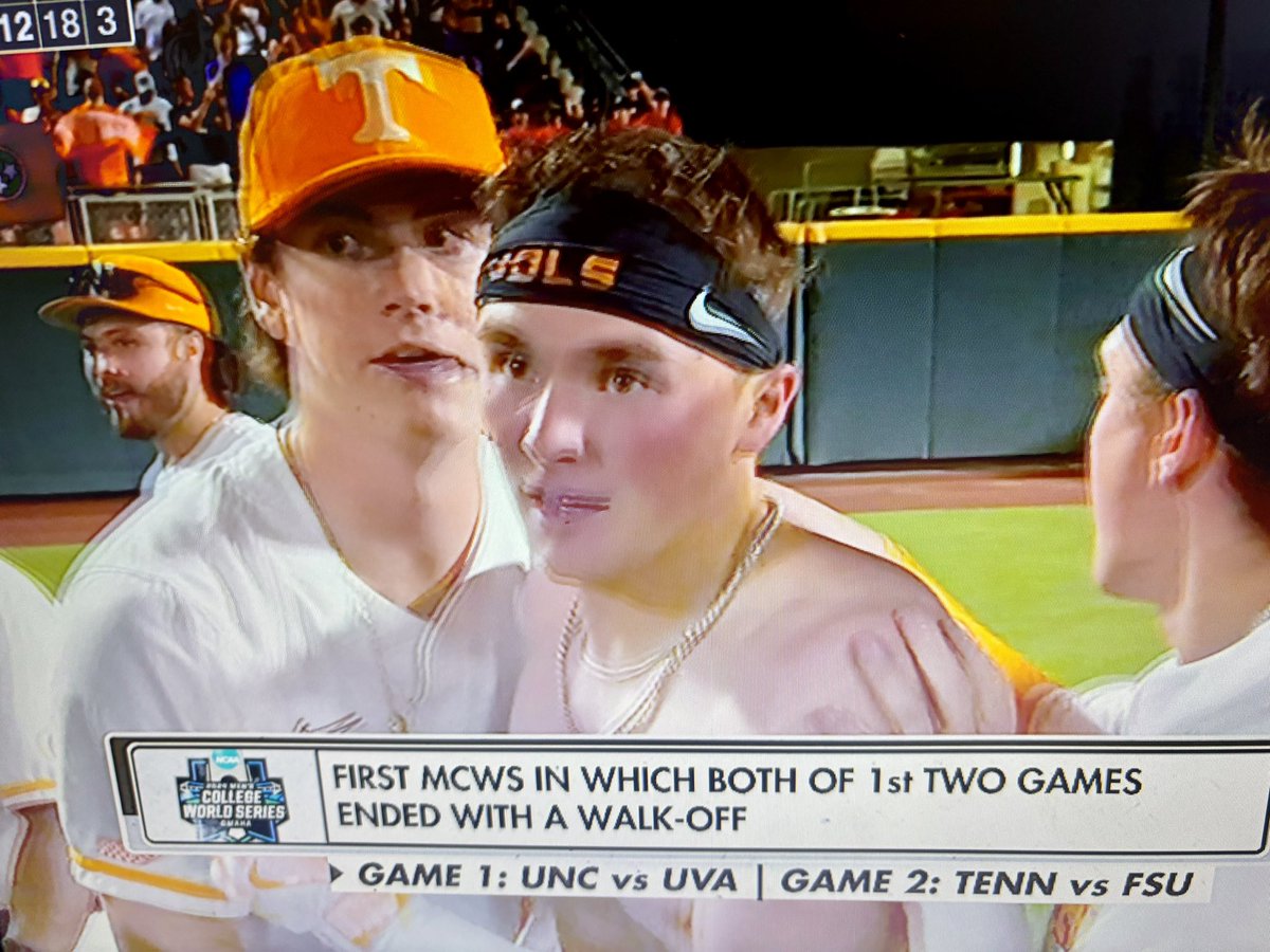 Rick Russo (@wvltrick) on Twitter photo Dyland Dreiling walks off an improbable win for <a href="/Vol_Baseball/">Tennessee Baseball</a> with a blast to left center driving home Blake Burke who tied it in the 9th with a 2RBI single! Vols win 12-11 and will play Sunday night. 1st time in #CWS history day one ends in walk-off wins <a href="/wvlt/">wvlt</a> <a href="/WVLTSports/">WVLT Sports</a> Dyland Dreiling walks off an improbable win for <a href="/Vol_Baseball/">Tennessee Baseball</a> with a blast to left center driving home Blake Burke who tied it in the 9th with a 2RBI single! Vols win 12-11 and will play Sunday night. 1st time in #CWS history day one ends in walk-off wins <a href="/wvlt/">wvlt</a> <a href="/WVLTSports/">WVLT Sports</a>