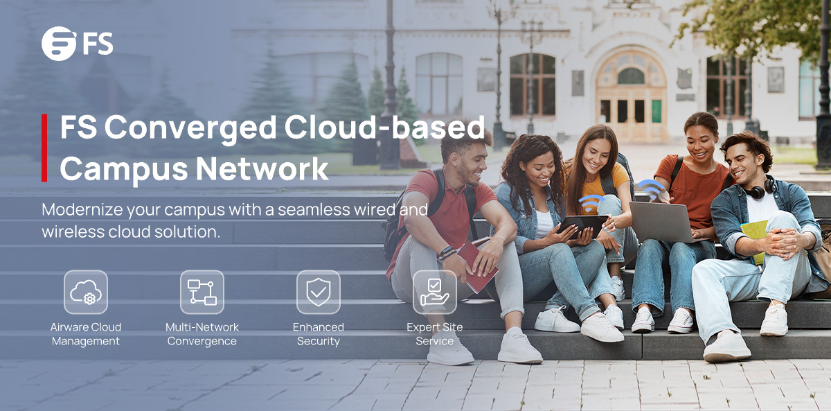 FScom_inc's tweet image. Transform your campus with FS Converged Cloud-based Network! Automate LAN &amp;amp; WLAN, enjoy seamless integration, cloud management, and high-bandwidth for digital transformation. 
Learn more: bit.ly/3VyZko8 #CampusNetwork #FSNetwork #CloudManagement