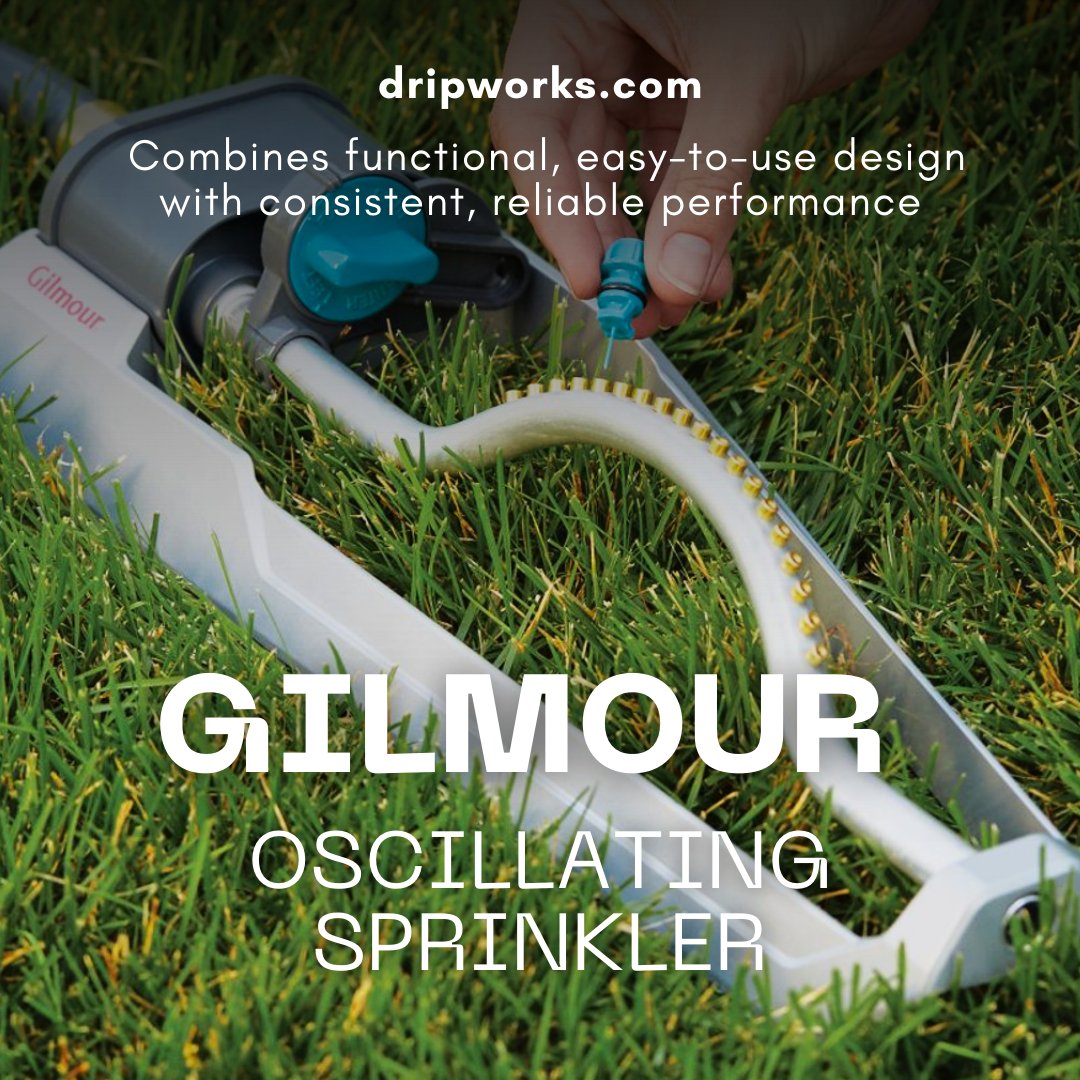 dripworksusa's tweet image. 🌿🌸 Keep your garden lush and green with the Gilmour Oscillating Sprinkler! 🌱 
🌼 Shop Here: dripworks.com/gilmour-oscill…

#SprinklerSystem #WateringSolutions #GilmourSprinkler #GreenThumb #GardenTools #gardening  #lawncare #landscape #sprinkler #sprinklerirrigation