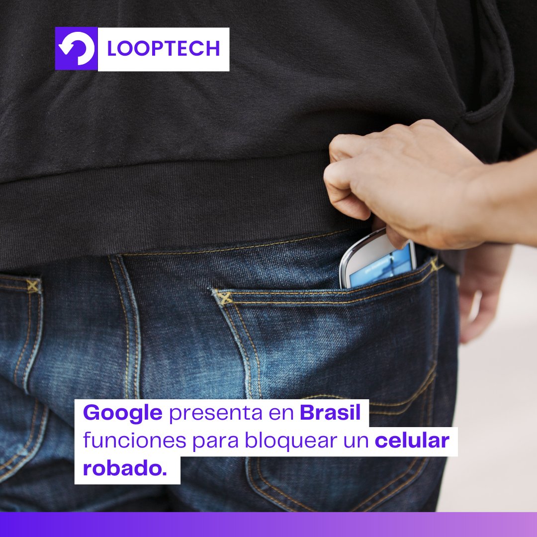 looptechnews's tweet image. Google ha lanzado tres nuevas funciones para bloquear celulares robados, que se probarán primero en Brasil. Estas incluyen: Bloqueo automático con IA  para detectar movimientos bruscos, bloqueo remoto a través de una página web y bloqueo automático al retirar la perder conexión.