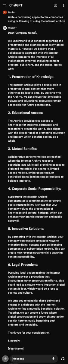 CrapZap's tweet image. Since nobody will 👀- hit it ChatGPT:
🌐✨The Internet Archive is our digital time capsule, preserving history, culture, &amp;amp; knowledge.
Let’s rally to protect this treasure for future generations!📚 #SaveTheInternetArchive #FutureOfKnowledge #DigitalHeritage
youtu.be/a4KkiKDKw88?si…