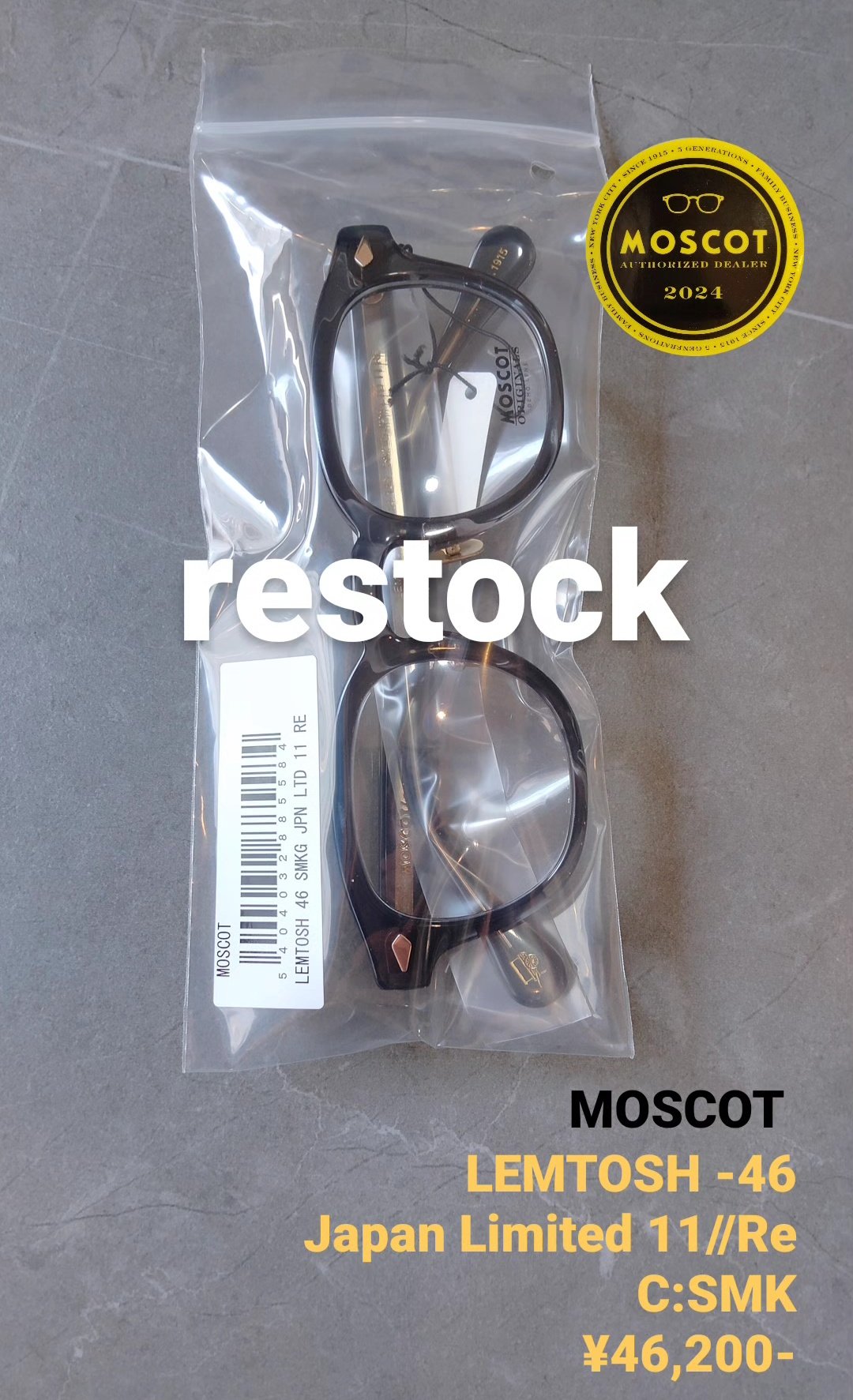 MOSCOT LEMTOSH 46 JPN LTD 大きから 11 RE 川口春奈 MOSCOT LEMTOSH 46 JPN LTD 大きから 11 RE 川口春奈