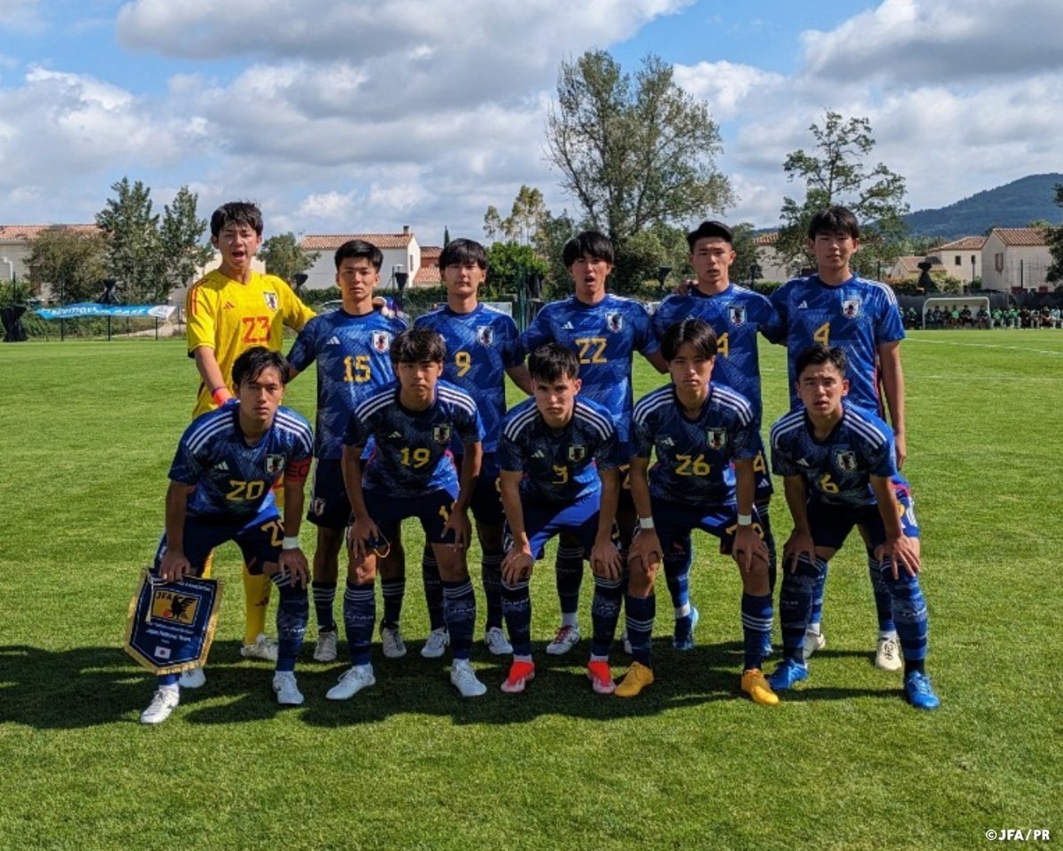 jfa_samuraiblue's tweet image. 🔹U-19日本代表🔹
【2024.6.14 Match Report✍️】

🏆第50回モーリスレベロトーナメント
⚔️5位決定戦
🇯🇵U-19日本代表 3-1 U-23メキシコ代表🇲🇽

⚽️得点者
21分 #神田奏真(川崎フロンターレ)
66分 #塩貝健人(慶應義塾大)
90+7分 #石井久継(湘南ベルマーレ)…