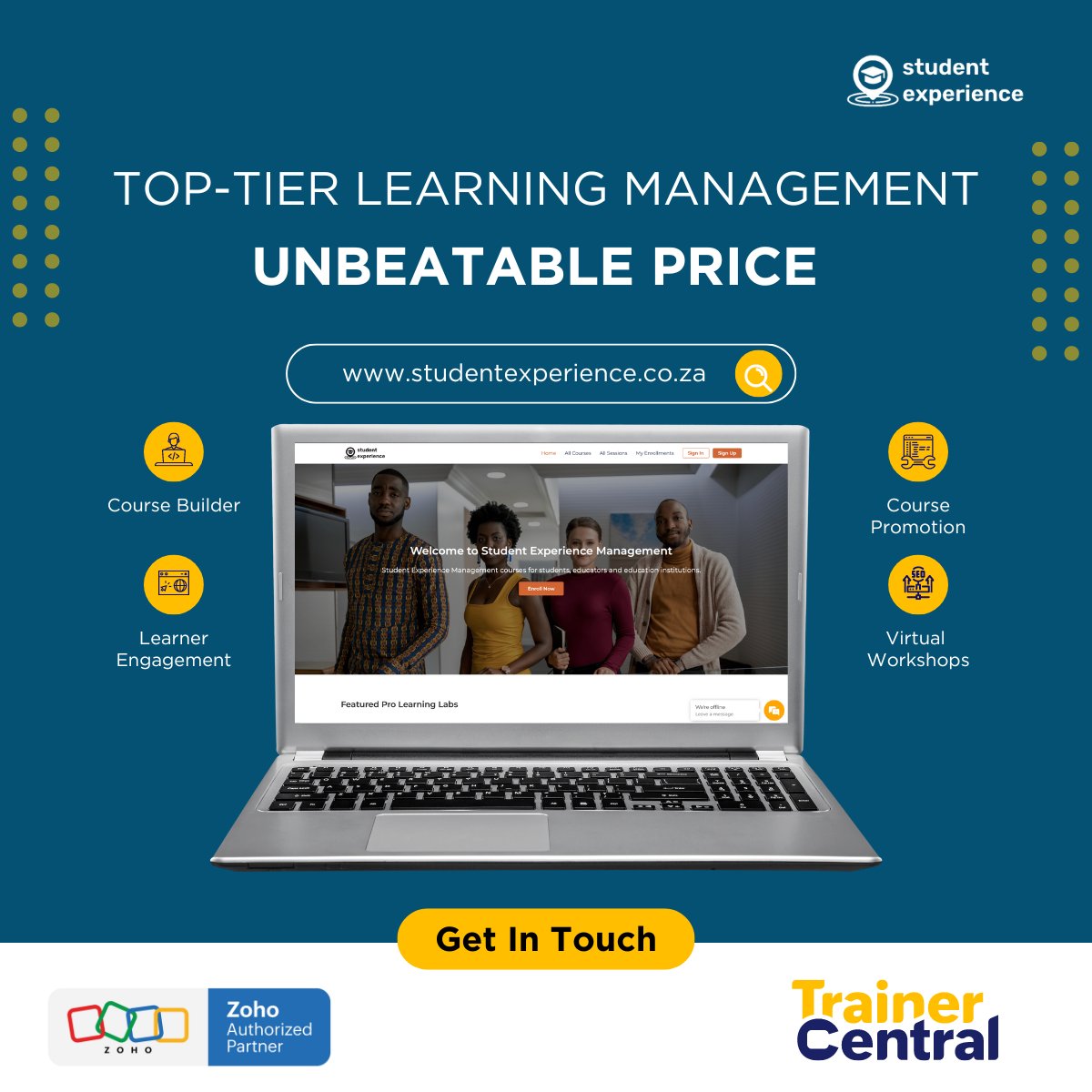 Student_Exp's tweet image. Join the community of forward-thinking institutions that have already embraced TrainerCentral. Enhance your educational delivery with our reliable, scalable, and engaging LMS platform.
Start Your 15-Day Free Trial zurl.co/VB5d