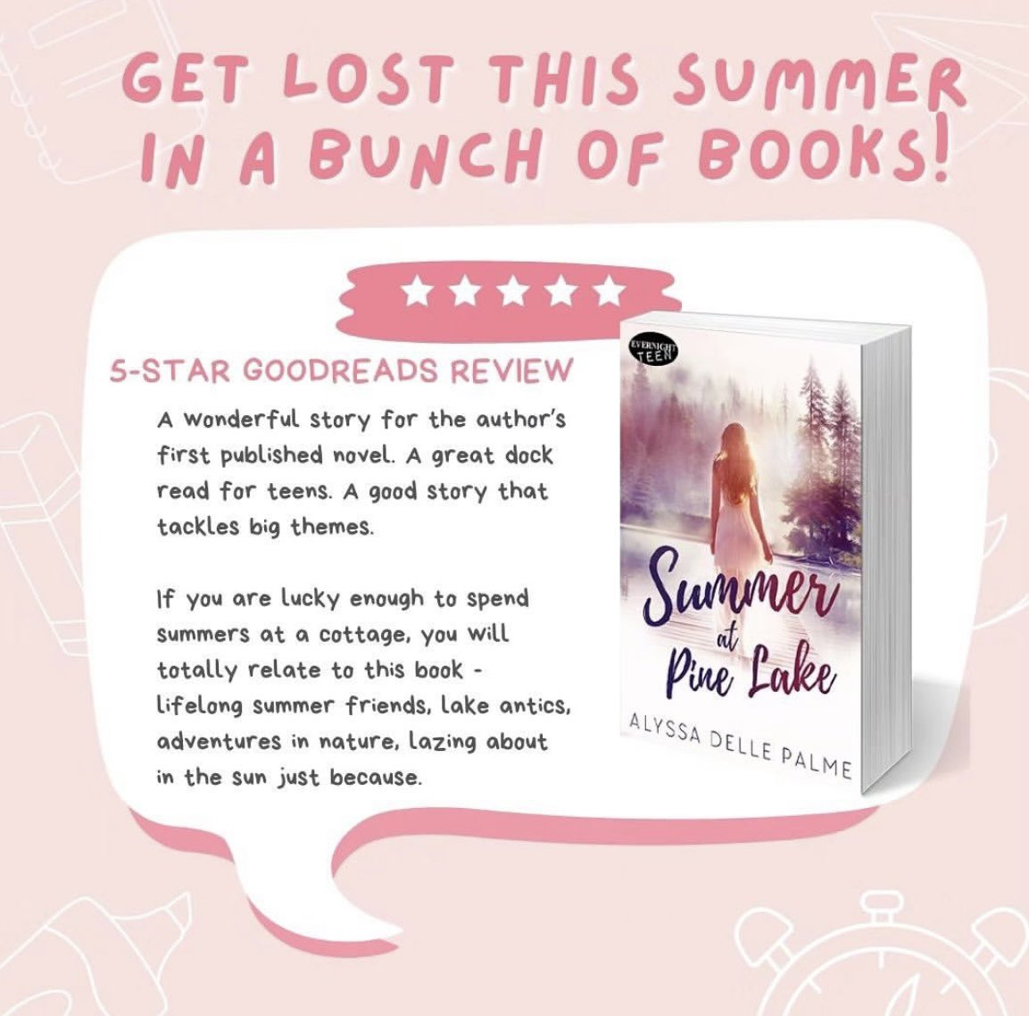 EvernightTeen's tweet image. A featured title on Evernight Teen today!

Summer at Pine Lake by Alyssa Della Palme

📖
📖
📖
📖
📖

#SummerAtPineLake #YAauthor #Romanceauthor #TeenBooks #AuthorsOfInstagram #WritersOfInstagram #AmWriting