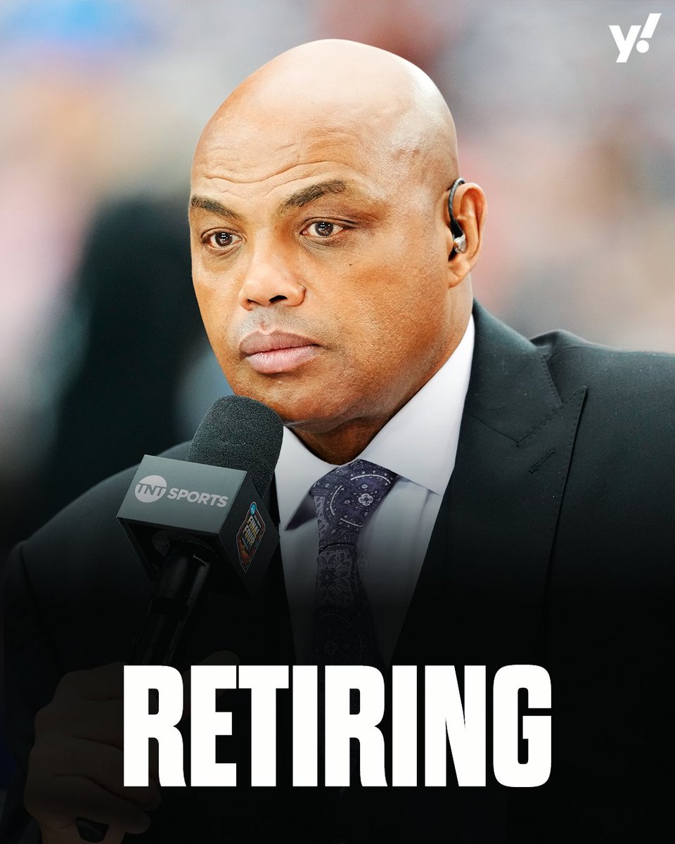 YahooSports's tweet photo. Charles Barkley announced he is retiring from TV after the 2024-25 season.

(via @NBATV) https://t.co/XW5a52FK26