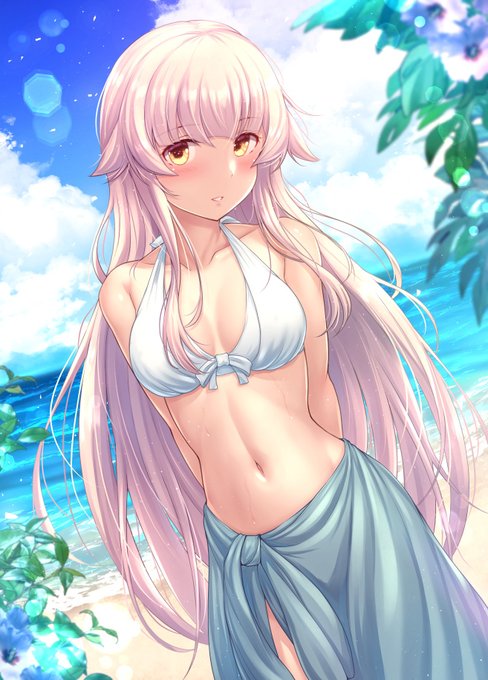 Skebリクエストより、髪下ろし水着由良
#艦これ 