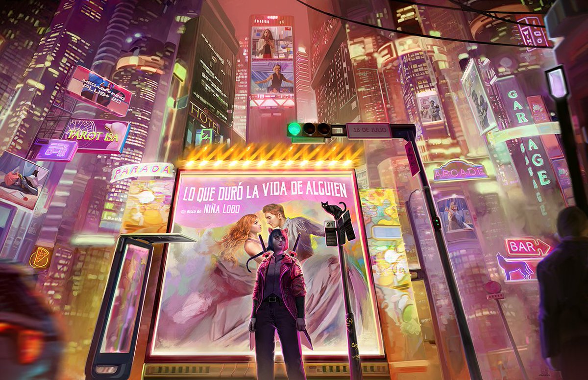 Please qrt with an art you are proud of

The extended album cover I made for <a href="/ninalobouy/">Niña Lobo</a> 🐺♥️
