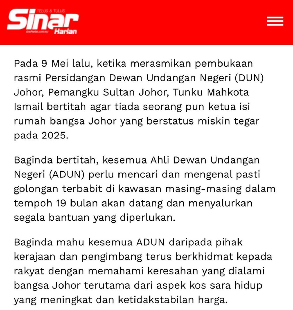 HRH Crown Prince of Johor tweet media