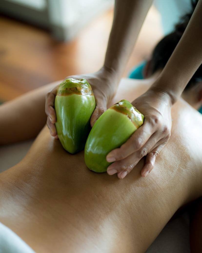 Feeling the stress melt away with the scent of fresh coconut and the expert touch at LUX* ME Spa.  This heavenly massage uses warm coconut oil to soothe muscles, improve circulation, and leave you feeling utterly relaxed.