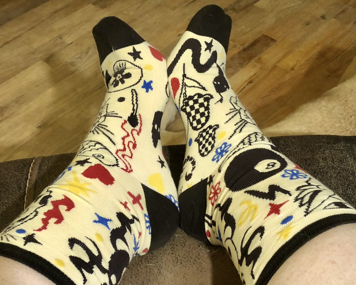 CLSRoach's tweet image. So, I signed up last month for the Green brothers (💚 THEM!) monthly socks club through their Good Store. I get cool socks and 100% of the profit goes to support healthcare in Sierra Leone. Today I got my second pair, and I’m loving them! #AwesomeSocksClub #DFTBA