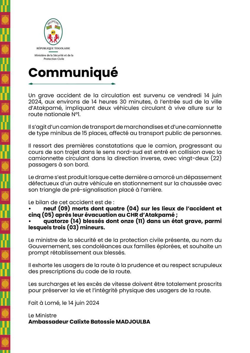Gouvernement Togolais tweet media