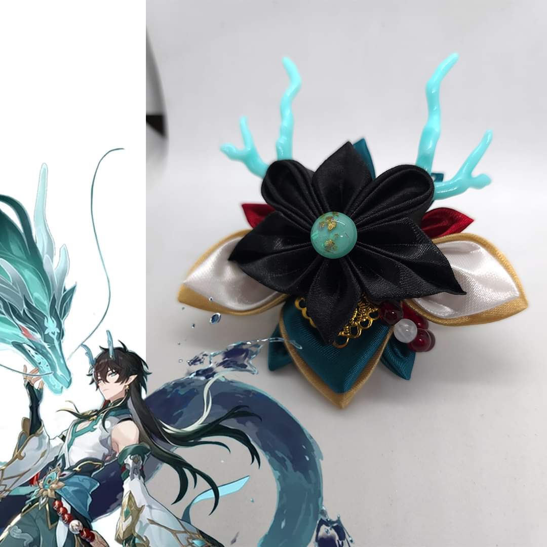 KageKinneko's tweet photo. Still alive! I'm still making kanzashis! I have a lot more new designs now so stay tuned! #HonkaiStaRrail #hsr https://t.co/RxpSXrKWgf