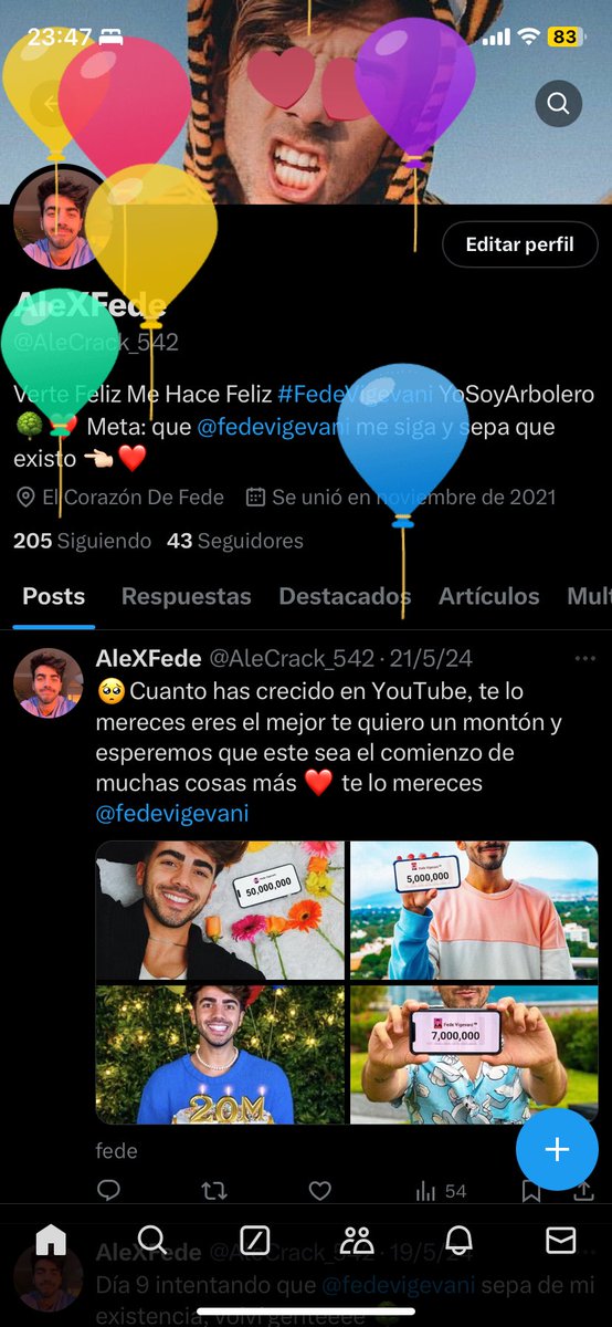 AleCrack_542's tweet photo. Globitos para mi hoy 🥹❤️ @fedevigevani https://t.co/xq9FsT4s5E