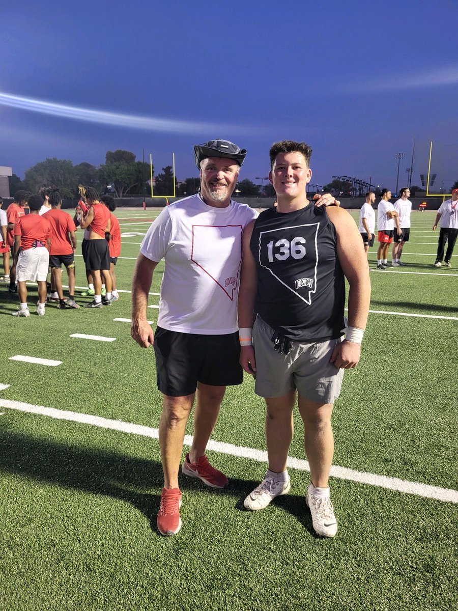 Bryce_Greer50's tweet photo. Had a great time competing at @unlvfootball today. Thanks @VanceVice for the great coaching!!
@Coach_Odom @bradodom @Da_DREAM47 @CoachNewcombe @azbgreer @ejbeamon @coach_till https://t.co/2gVbJpT7Hw