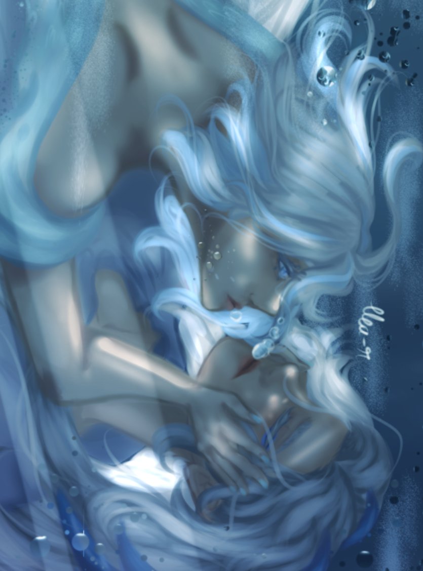 _elea_r_'s tweet photo. Underwater art!! What better to practice than draw the Lords of Hydro!!

#neuvifuri #GenshinImapt #fanart https://t.co/ggyh7YMl4A