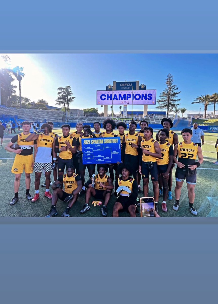 E-House Football run the city 🔥🔥🔥 thank you to <a href="/SanJoseStateFB/">San José State Football</a> for putting together a great tournament 
<a href="/BlackHatFootbal/">Richard T. Estrada</a>