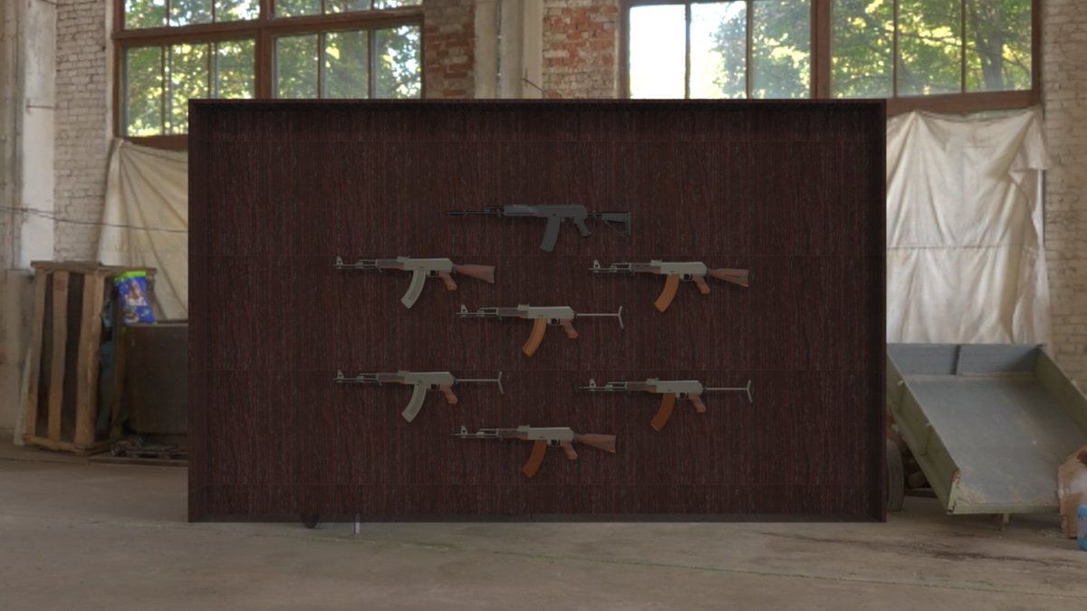 anfalproduction's tweet image. Check out our detailed 3D render of Kalashnikov rifles, showcasing their iconic design and reliability. #3DModeling #Kalashnikov #FirearmDesign #AnfalProductions #3dsMax #CoronaRenderer