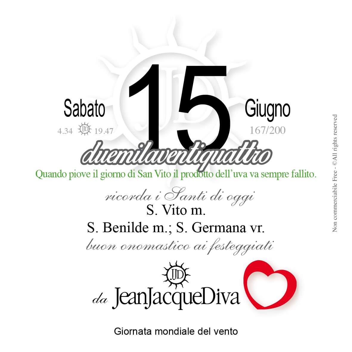 JeanJacqueDiva's tweet photo. Il mio #Buondì e #Felicegiornata🌞da Jean
#oggi #15giugno
#Santodelgiorno da #Jeanjacquediva
Buon #onomastico #Germana #Germano
👨🎨🌹🌹🌹✍️
#buongiorno #buongiornomondo
#buongiornoatutti #frasibellissime
#ognigiornounafrase #frasedelgiorno #JJD #love
#happyday https://t.co/eNnrp5AEuS