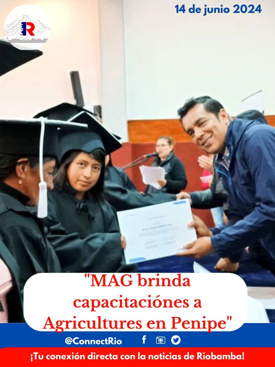 ConnectRio39986's tweet photo. "MAG fortalece a través capacitaciones a Agricultores de Penipe" 41 productores se gradúan en apicultura y cultivos ancestrales. ¿Son estas iniciativas suficientes para una producción sustentable y de calidad?  #ConnectRio #riobambaecuador #Actualidad 
https://t.co/LFSS6HFqy9 https://t.co/wf1647MRch