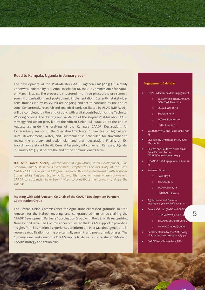 Our Newsletter series on #Post_Malabo Agenda for action on CAADP are here, follow, learn and get involved in the progress we are making towards the development of <a href="/AUC_CAADP/">AUC CAADP</a> Declaration and 10-year action plan  in 2025
