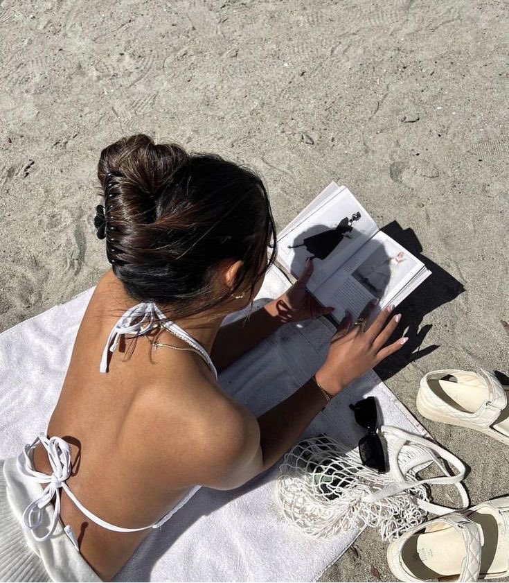 reading on the beach