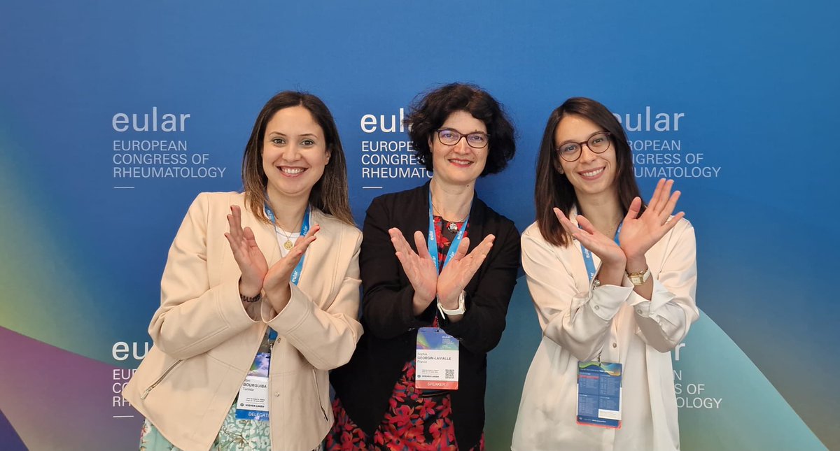 Rim Bourguiba (@rimbourguiba1) on Twitter photo "Exciting news from #EULAR2024! The spotlight was on #VEXAS, showcasing groundbreaking research and advancements in rheumatology. Truly inspiring to see how innovation continues to shape the future of healthcare.
<a href="/SophieGeorgin/">Sophie Georgin-Lavialle</a> @iledico92 <a href="/mekinian2/">Arsene Mekinian</a> <a href="/HadjadjJerome/">Jerome HADJADJ</a> <a href="/TerrierBen/">Benjamin Terrier</a> "Exciting news from #EULAR2024! The spotlight was on #VEXAS, showcasing groundbreaking research and advancements in rheumatology. Truly inspiring to see how innovation continues to shape the future of healthcare.
<a href="/SophieGeorgin/">Sophie Georgin-Lavialle</a> @iledico92 <a href="/mekinian2/">Arsene Mekinian</a> <a href="/HadjadjJerome/">Jerome HADJADJ</a> <a href="/TerrierBen/">Benjamin Terrier</a>