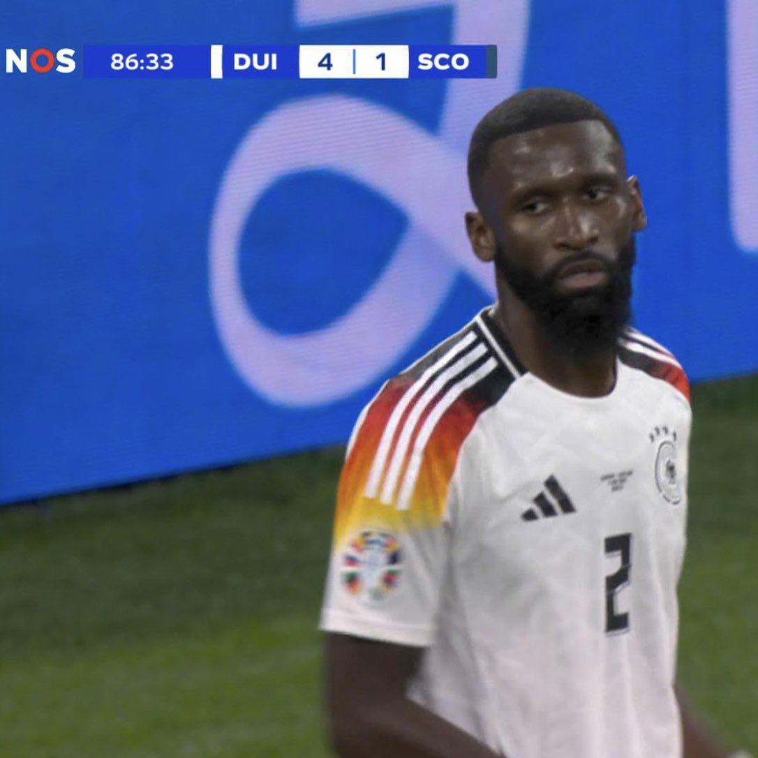 Rudiger is Scotland’s joint top scorer in Euros in the last 32 years