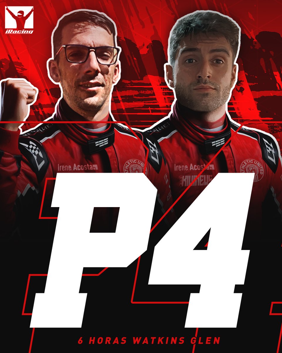 🏁 ¡Gran actuación de nuestro equipo de <a href="/iRacing/">iRacing</a>!🏁

En las 6 horas de Watkins Glen de la madrugada de hoy a las 00:30h, hemos logrado dos impresionantes P4🏆

¡Enhorabuena equipo, este es el camino!
#iRacing #WatkinsGlen #SimRacing #SiempreATU