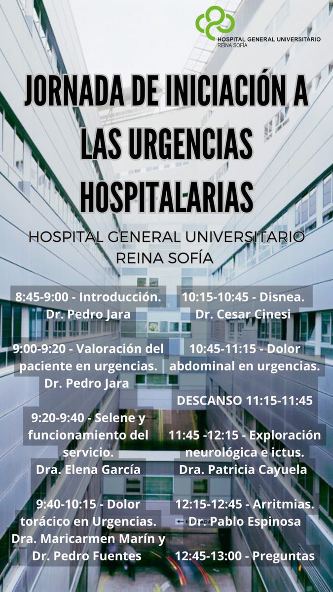 Nuestro R4️⃣, <a href="/DrPabloEspinosa/">Pablo Espinosa Rodríguez</a>, vuelve a demostrar su maestría 📚en las Jornadas de Iniciación a las Urgencias Hospitalarias para los R 1️⃣ incorporados a <a href="/Area7ReinaSofia/">Area7ReinaSofía</a> <a href="/CDocencia_HGURS/">CDocencia_HGURS</a> <a href="/Murciasalud/">Murciasalud</a> en su taller de Arritmias 🫀 <a href="/BaezaAlcaraz/">Ángel Baeza Alcaraz</a>