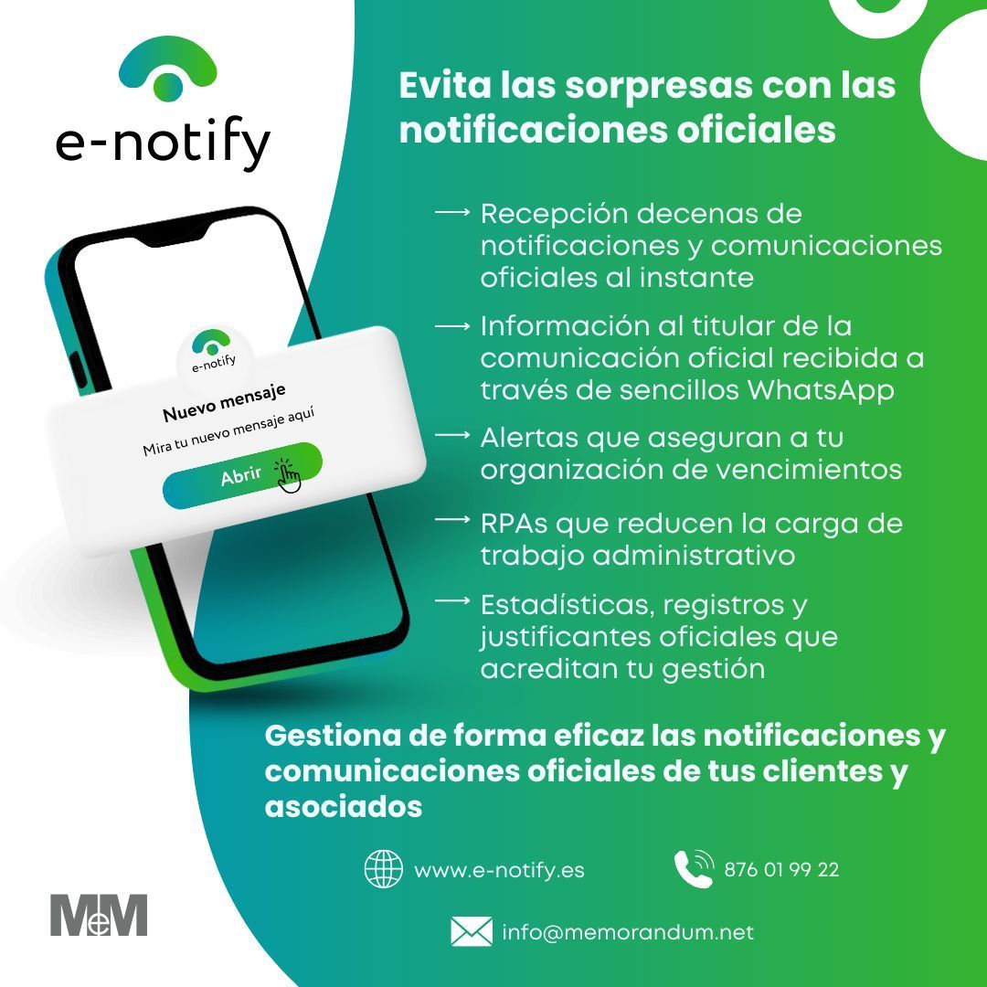 memorandum_es's tweet image. Gestionamos las notificaciones electrónicas de la PAC por ti, aplicando inteligencia artificial para ahorrarte costes y preocupaciones innecesarias. 🌾

Para más información:
📞 876 019 922
📧 info@memorandum.net
🔗 e-notify.memorandum.net 

#MemorandumTecnología #ENotify