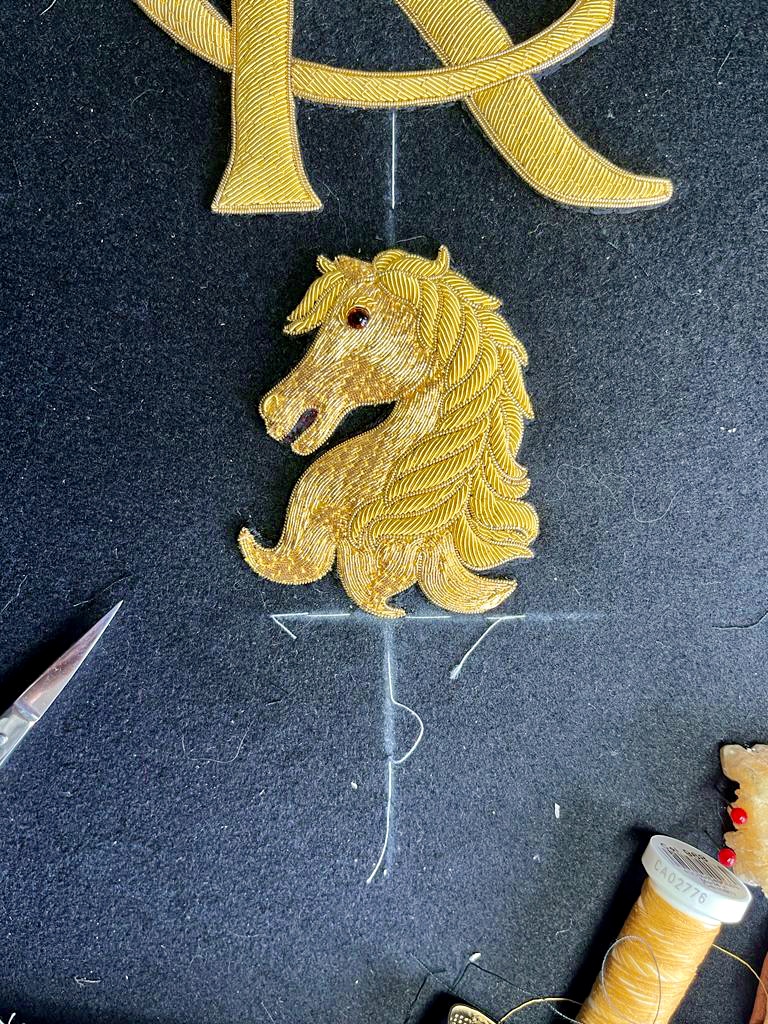 Goldwork embroidery uses real gold threads and was once reserved for royality and ecclesiastical garments.

#Embroidery #Royality #Goldwork