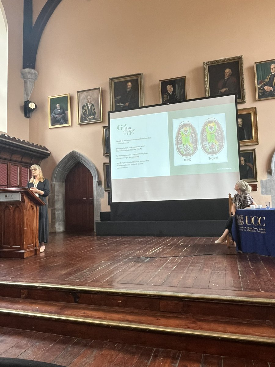 Dr Aoife OSullivan <a href="/ICGPnews/">Irish College of GPs</a> Mental Health Lead presenting on ADHD presentation in general practice #GPontheQuad24 <a href="/UCC_GP/">UCC GP</a>