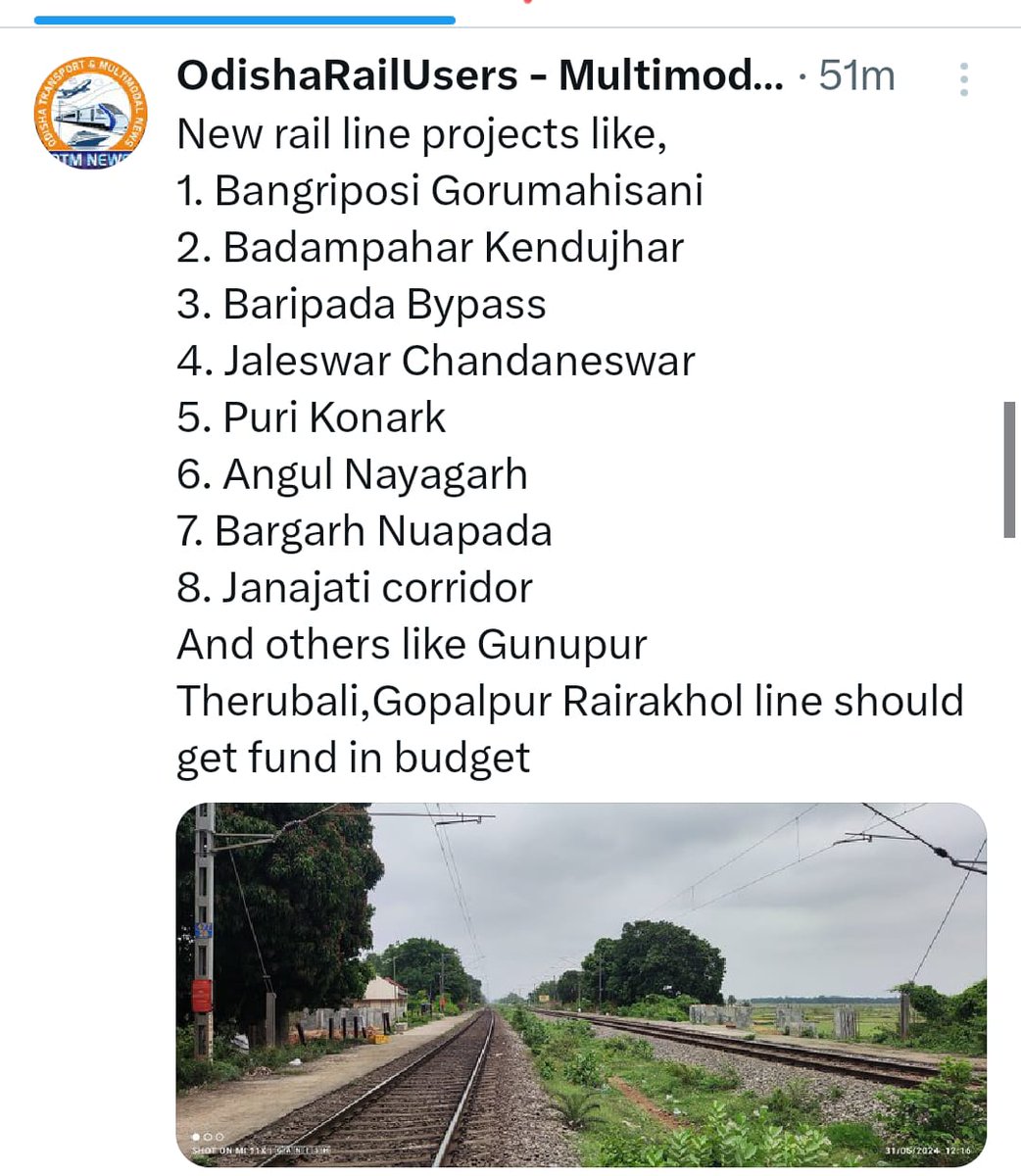 ManojMahakud3's tweet image. #Odisharail should be for all over Odisha but whenever I asked why you hadn't include paralakhemundi, Gunupur you had argued like railway branch line ,single line.. whenever you need details I had provided..
#No doubt we got memu without your support,we'll fight for across Odisha