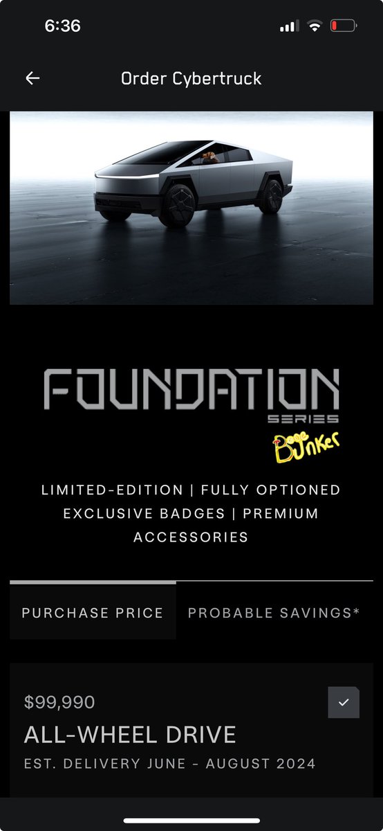 I can order Cybertruck as of this week and have it this year…. And I can actually afford this thing with no debt (and wife hasn’t said no), but I can’t pay in the $doge I allocated still… so it’s making me think that I shouldn’t get it and I should wait…  this is also a