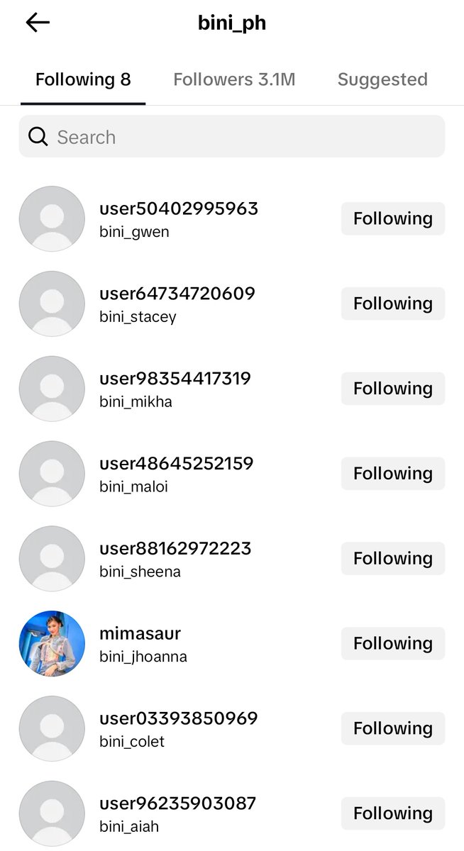 ANONG NANGYAYARI?

Eagle-eyed “Blooms,” or fans of the “Nation’s Girl Group” BINI, noticed that TikTok accounts of the P-pop group, including those of Aiah, Colet, Maloi, Gwen, Stacey, Mikha, and Sheena, aside from their leader Jhoanna’s account, has been reportedly banned on the