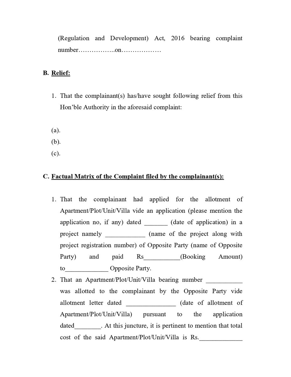 UPRERAofficial's tweet image. प्राधिकरण द्वारा शिकायतकर्ता के याचित अनुतोष तथा पीठ में हुई बहस के अनुसार अंतिम आदेश जारी करने के पूर्व शिकायतकर्ता द्वारा अपने वाद को बल देने के लिए लिखित बहस प्रस्तुत करने की व्यवस्था की गई है। यह एक ऐसा अभिनव प्रयास किया है जिसमें (1/2)
#UPRERA #writtensubmission #finalorder